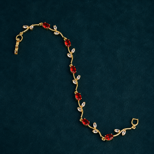 Ruby Red Vine Tennis Bracelet