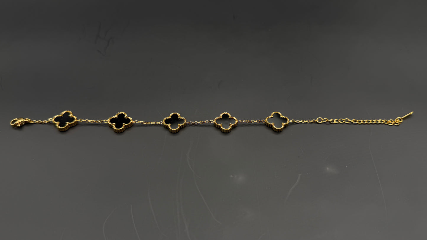 Noir Clover Charm Bracelet