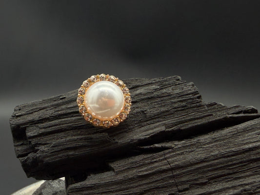 Pearl Halo Studs