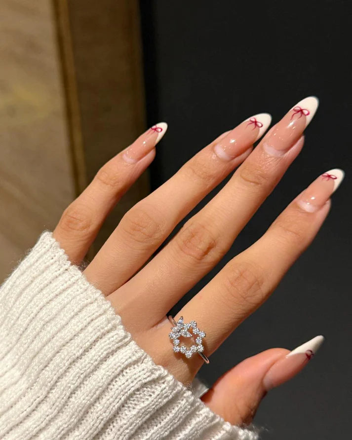 Crystal Snowflake Zircon Ring – Silver Pavé Open Floral Band Ring