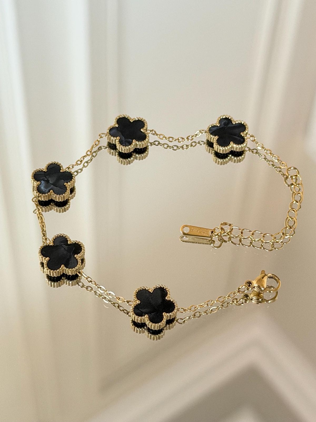 Noir Clover Charm Bracelet