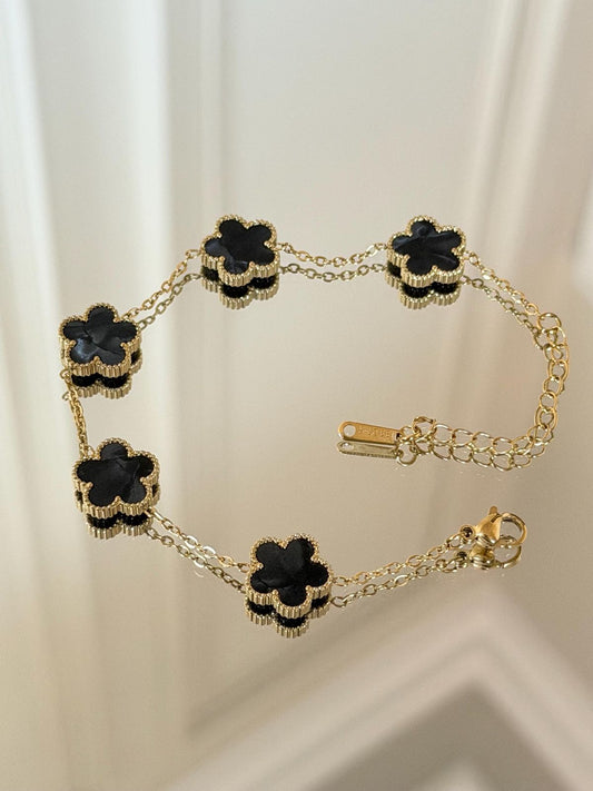Noir Clover Charm Bracelet